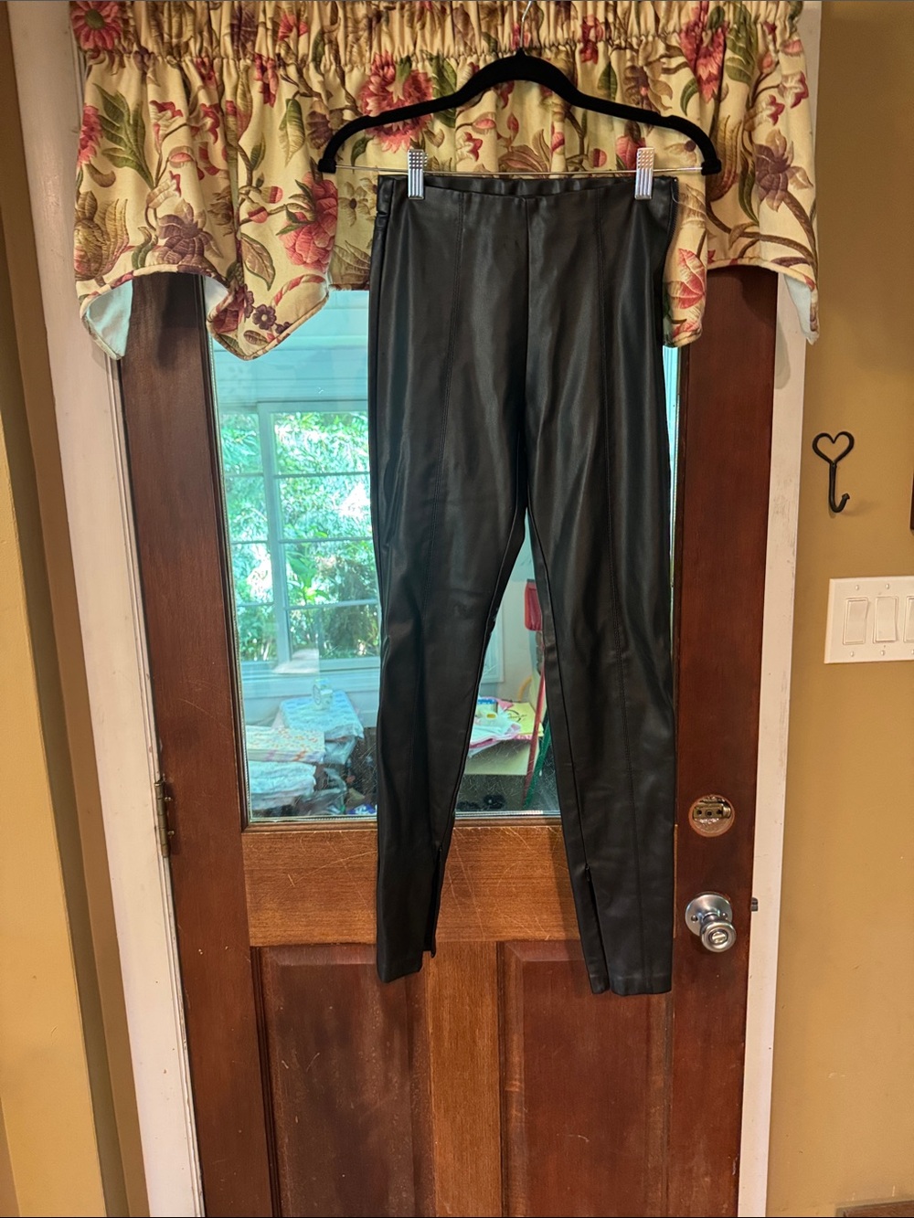 Zara Black Faux Leather Leggings